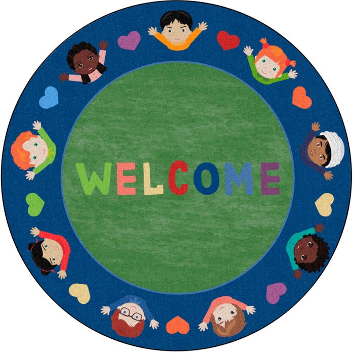 Childcraft Welcome Friends Carpet, Round