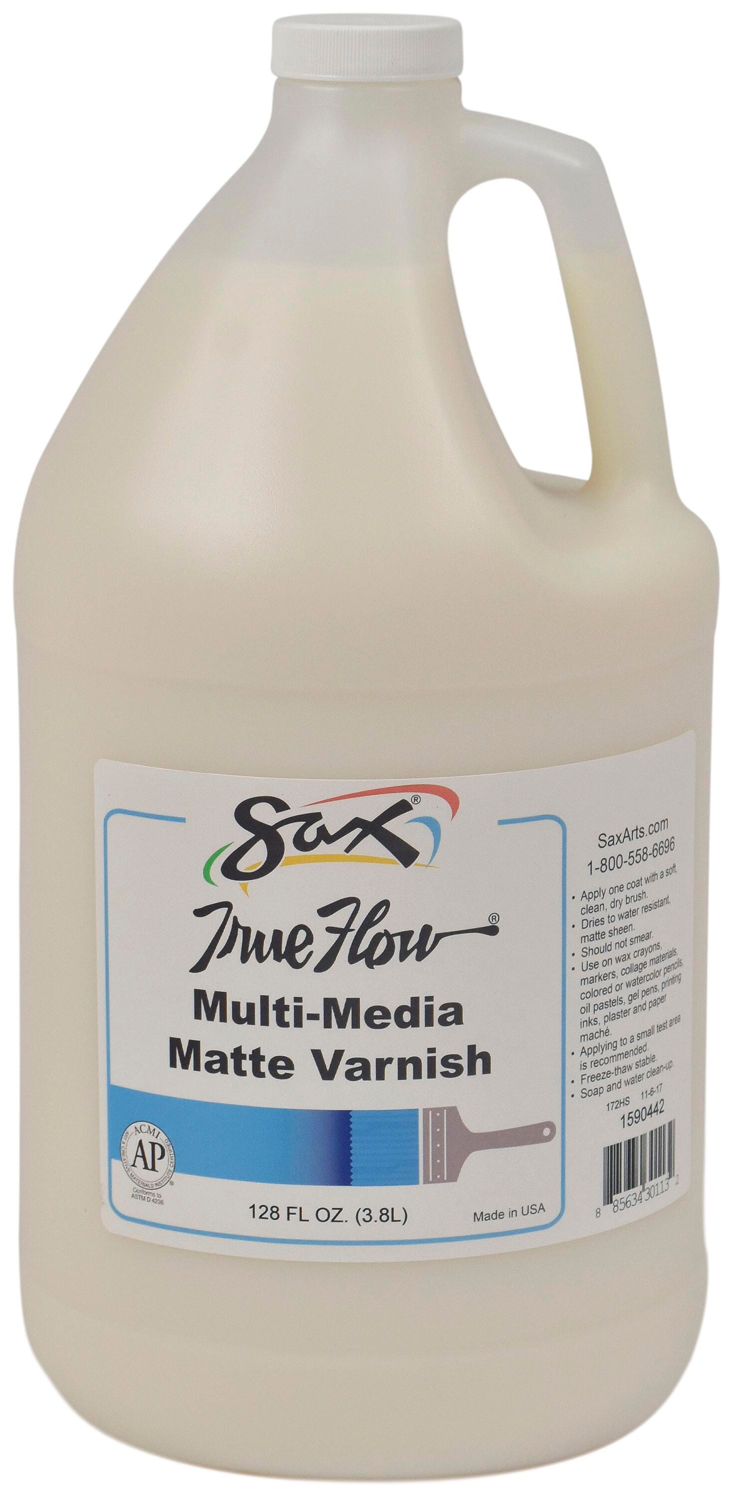 Sax True Flow Multi-Media Varnish, Matte Finish, 1 Gallon 1590442