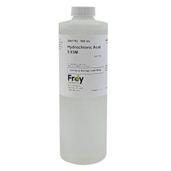 Frey Scientific Hydrochloric Acid, 0.83M Solution, Lab Grade, 500mL