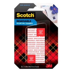 Scotch Removable Double-Sided Mounting Squares, Pack of 16
