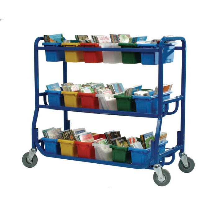 Copernicus Library on Wheels With 18 Small Tubs, 51 x 18 x 40 Inches