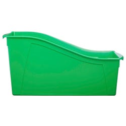 Storex Large Book Bin, Label Pocket Included, Putting Green, Pack of 6, Item Number 2090491