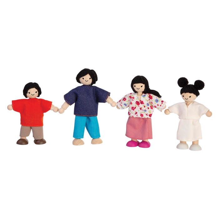 PlanToys Wood Doll Family, Asian, Set of 4