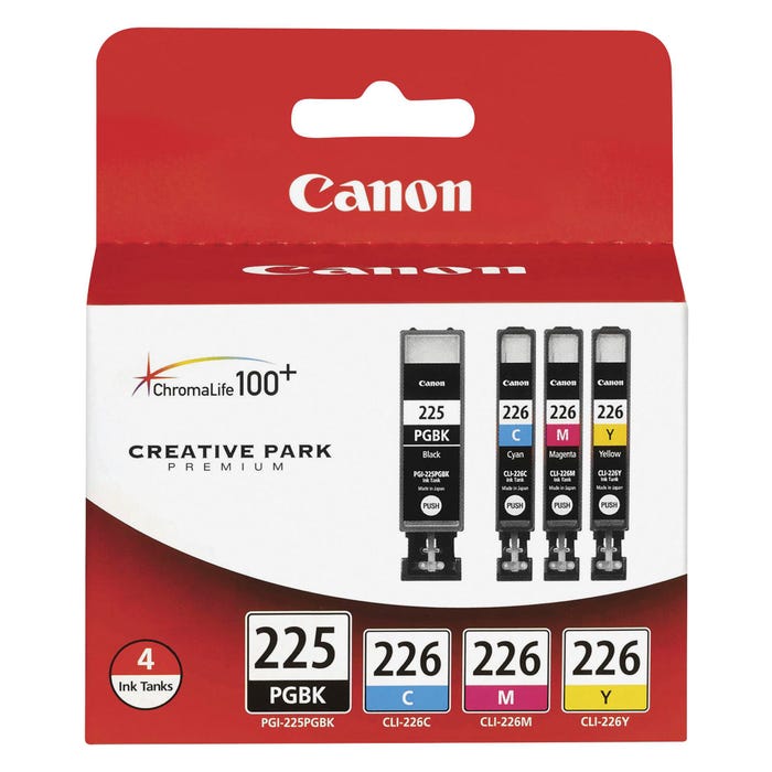 Canon Ink Toner Cartridge, PGI225CLI226, Multi-Color, Set of 4