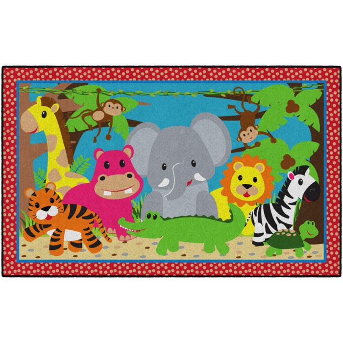 Flagship Carpets Cutie Jungle Carpet, Rectangle