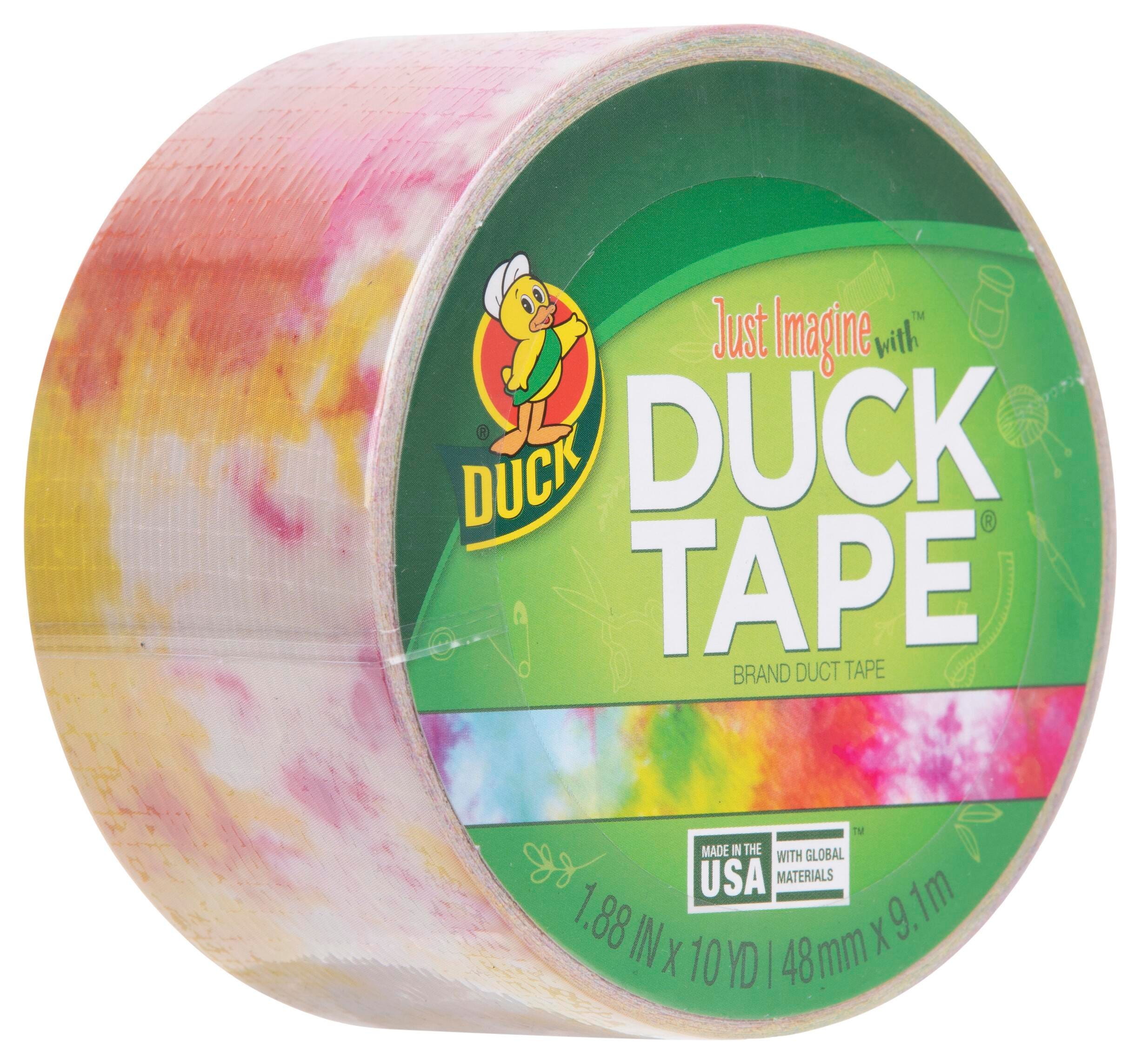 Duck Printed Duct Tape, 1.88 Inch x 10 Yards, Love Tie Dye 2149467