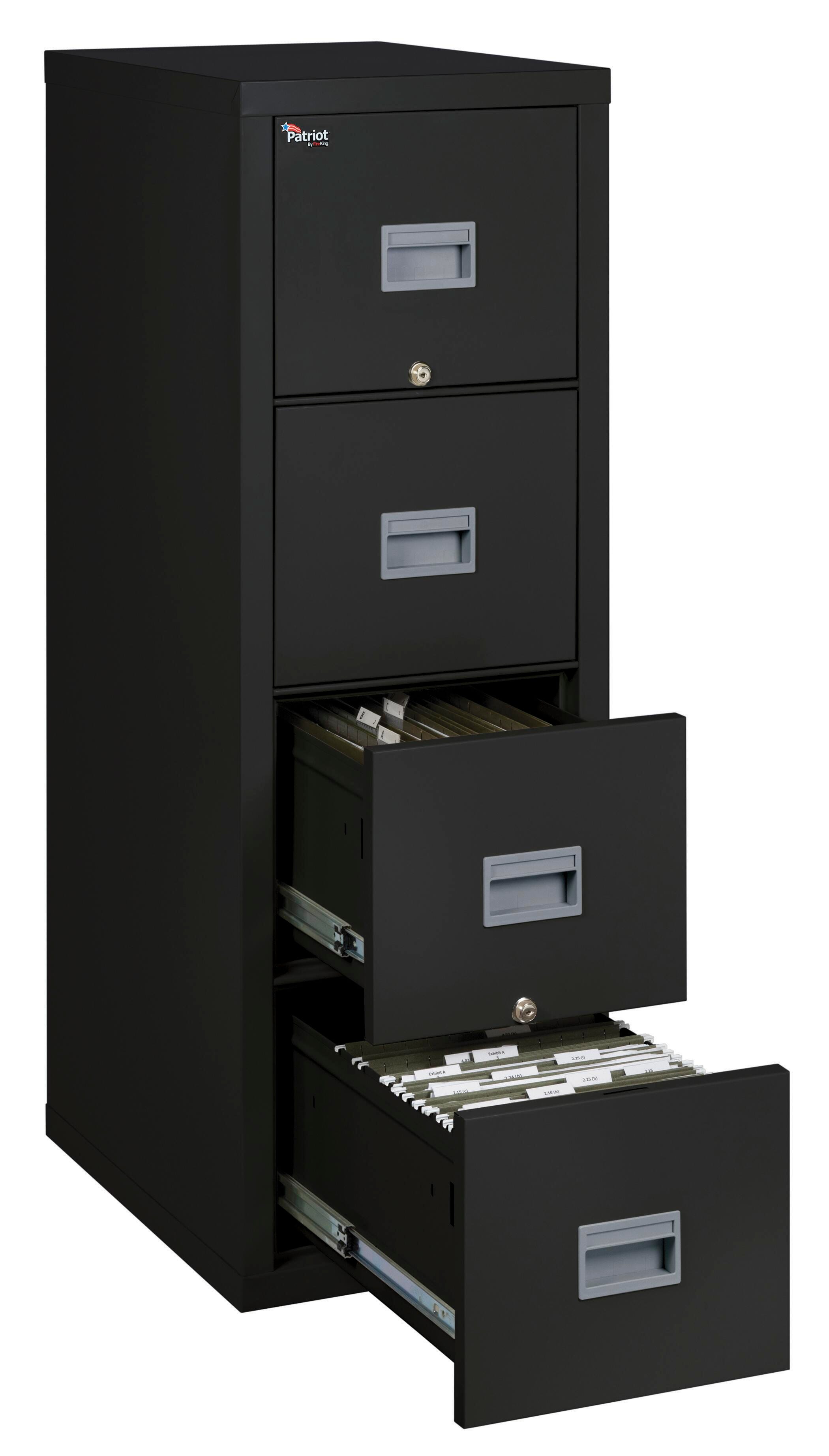 FireKing Patriot Vertical Letter/Legal File Cabinet, 4-Drawers 4000777