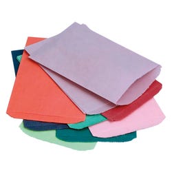 School Smart Pinched Bottom Paper Bags, 6-1/4 x 9-1/4 Inches, Assorted Colors, Pack of 28 085621