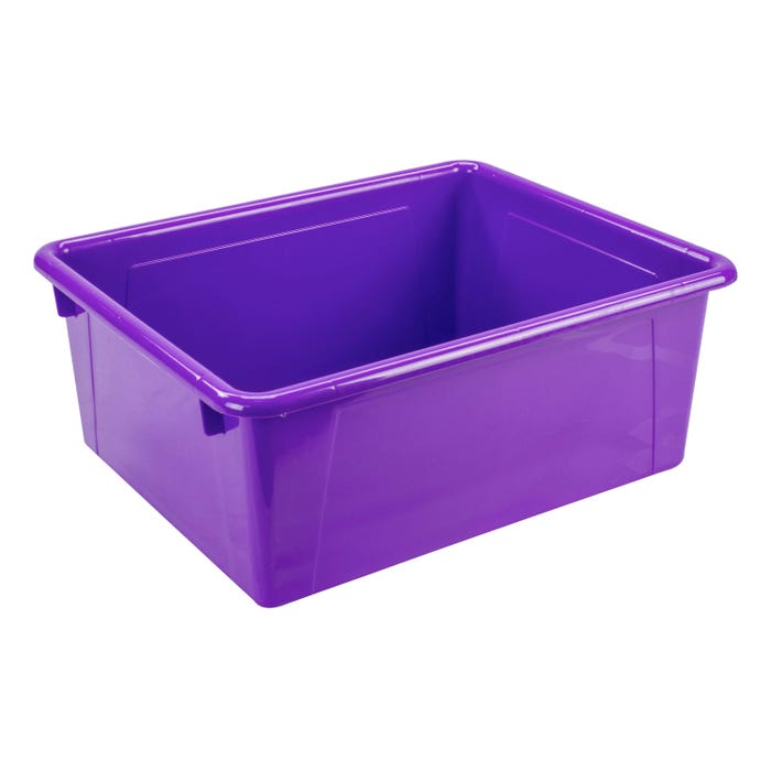 School Smart Deep Storage Bin, 10-3/4 x 13-3/8 x 5-1/4 Inches, Violet