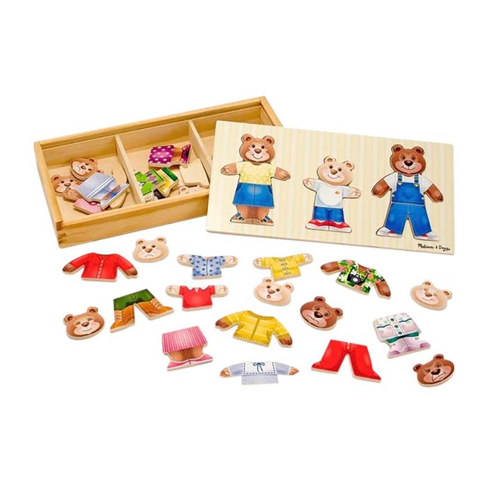 Melissa & Doug Bear Family Dress-Up Puzzle