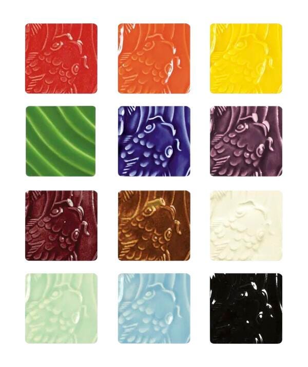  AMACO LeadFree Low Fire Glaze K-6 Class Sampler Pack 2218139