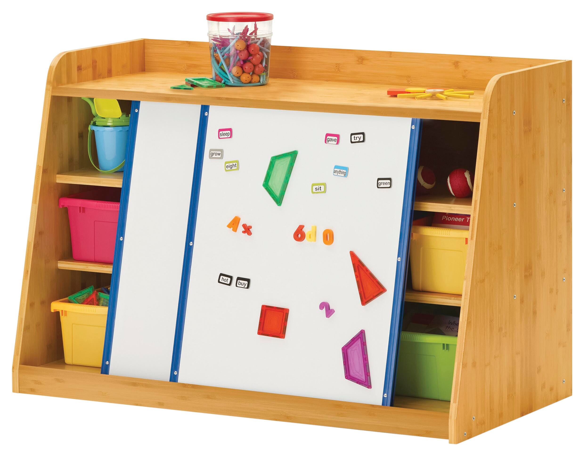 Copernicus Bamboo Write & Store Shelf, 45 x 22 x 30 Inches, Two Board, Vibrant Tubs 2138041