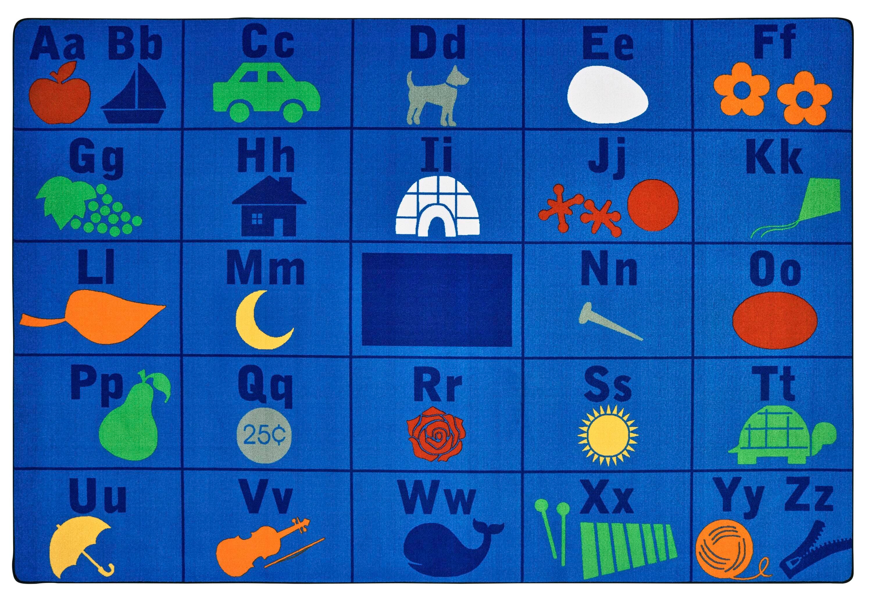 Carpets for Kids KID$Value PLUS Alphabet Seating Carpet, Rectangle 4002194