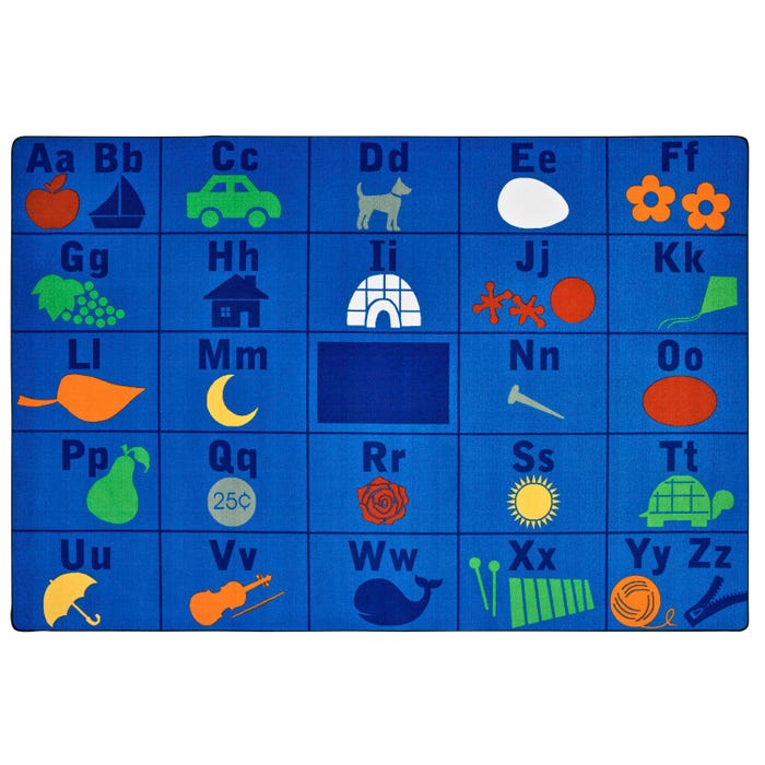 Carpets for Kids KID$Value PLUS Alphabet Seating Carpet, Rectangle