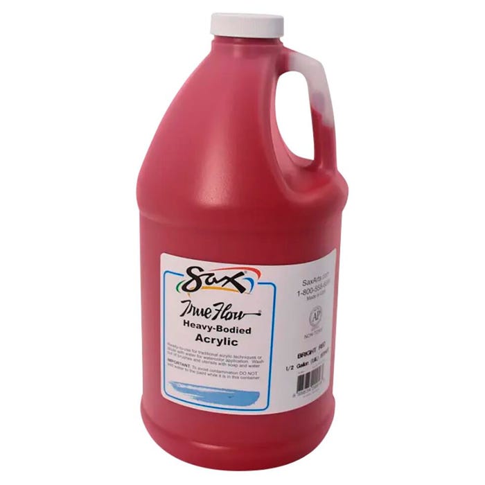 Sax Heavy Body Acrylic Paint, 1/2 Gallon, Bright Red