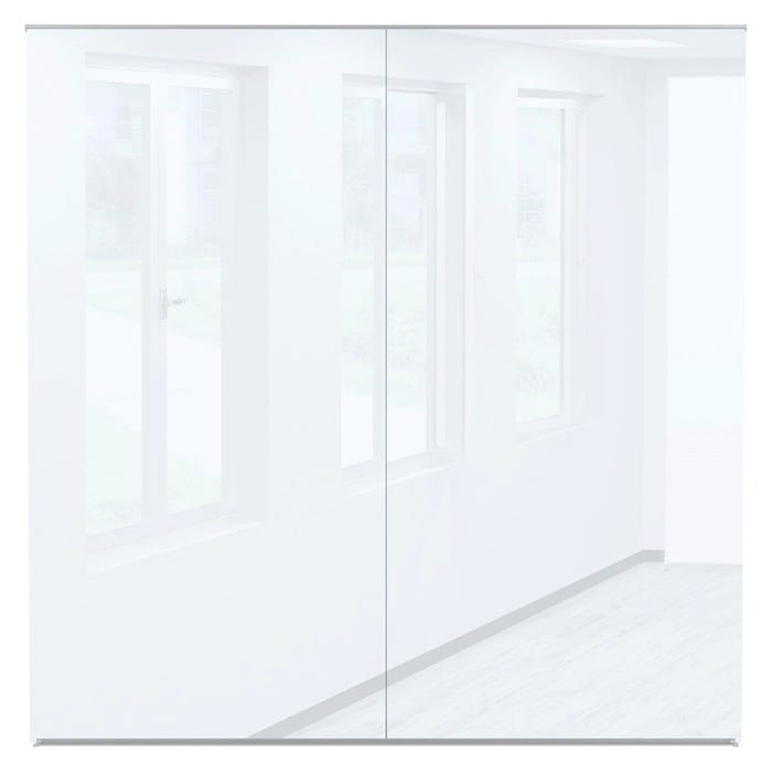 MooreCo Office Glass Wall Panel, 8 x 8 Feet