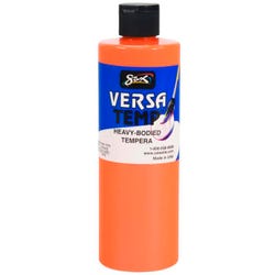 Sax Versatemp Heavy-Bodied Tempera Paint, 1 Pint, Fluorescent Orange 2028307