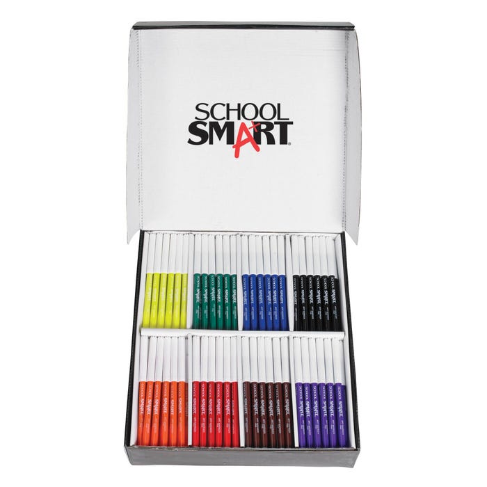 School Smart Combo Marker Pack, Assorted Tip, Assorted Colors, Pack of 192