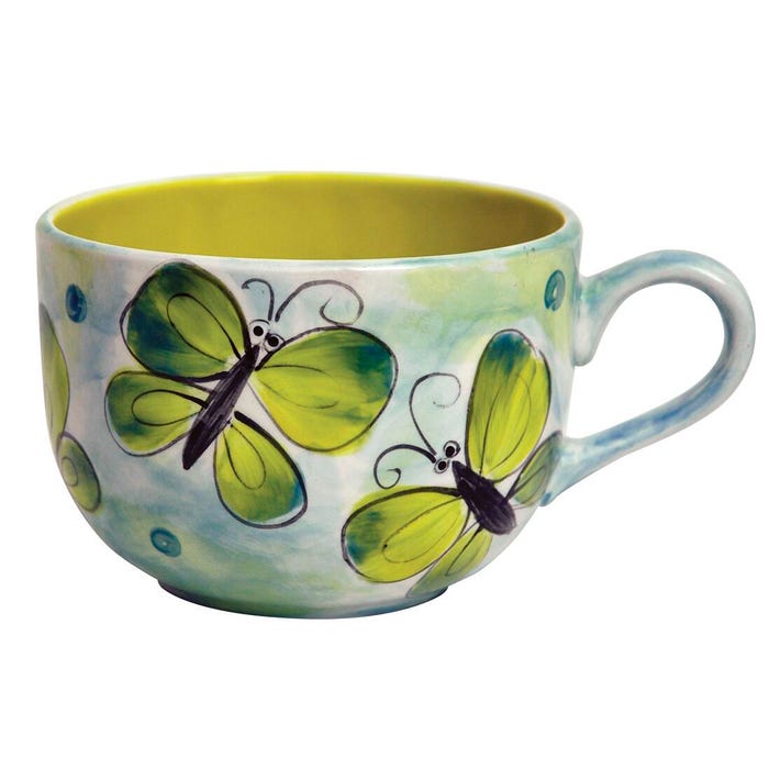 Mayco Cappuccino Mug Bisqueware, 5 x 3-3/4 Inches, Pack of 12