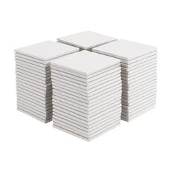 Nasco Ceramic Bisque Tiles, 4-1/4 x 4-1/4 Inches, Pack of 80