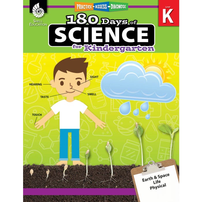 Shell Education 180 Days of Science Book for Kindergarten