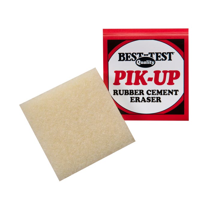 Best Test Rubber Cement Pick Up Eraser, 2 x 2 Inches