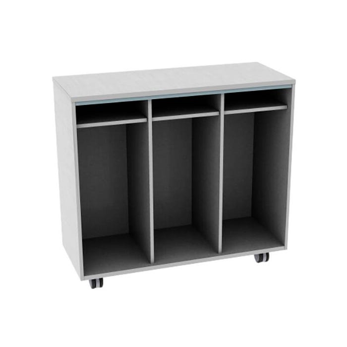 Fleetwood Designer 2.0 Cabinet Floor Cushion Storage Cabinet, 32-1/2 x 20 x 44 Inches, No Door, Laminate Back