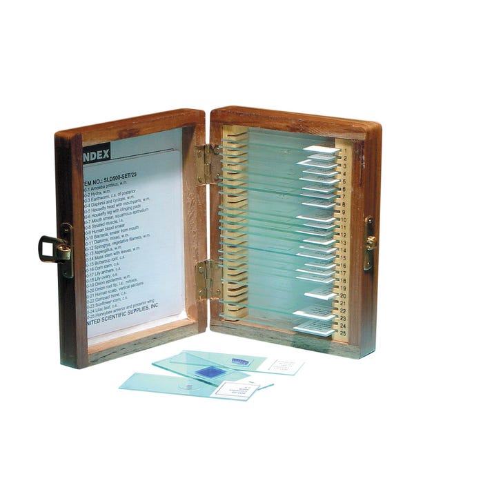 United Scientific Prepared Microslide Set, Set of 25