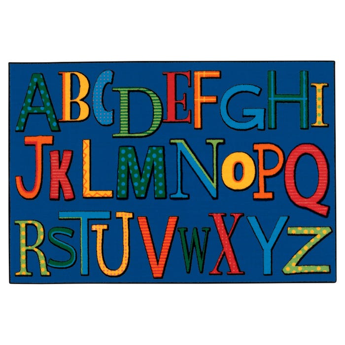 Carpets for Kids KID$Value Playful Alphabet Carpet, Rectangle