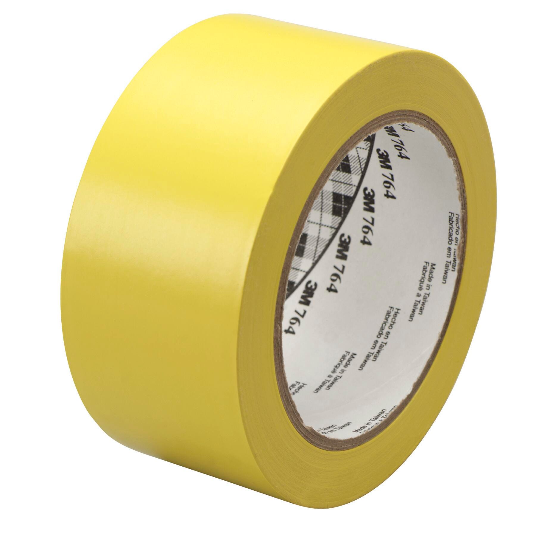 3M General Purpose Wear Resistant Floor Marking Tape Roll, 2 Inches x 36 Yards, Yellow, Vinyl, Item Number 1505443