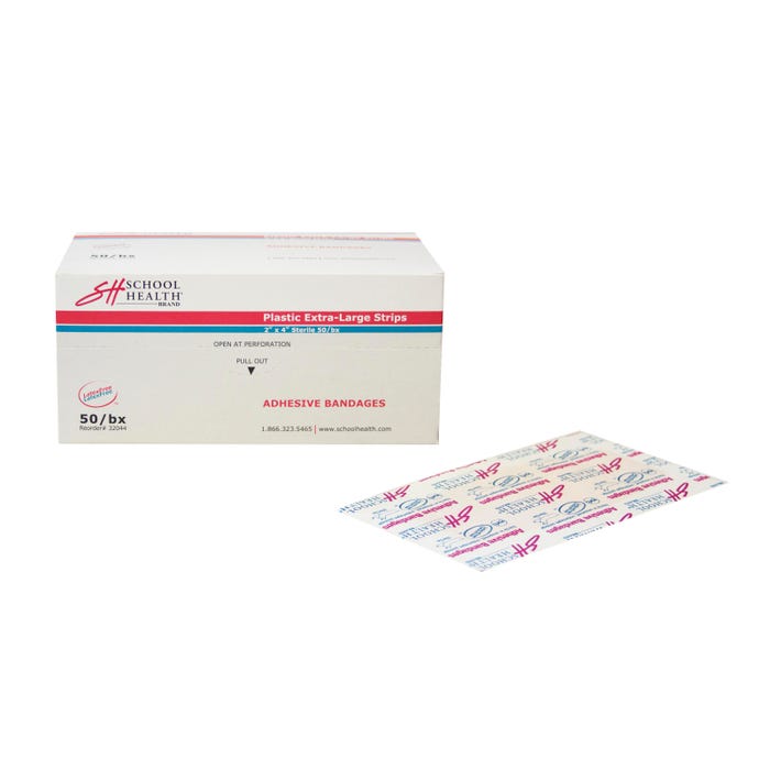 School Health Strip Bandage, Extra Large, Pack of 50