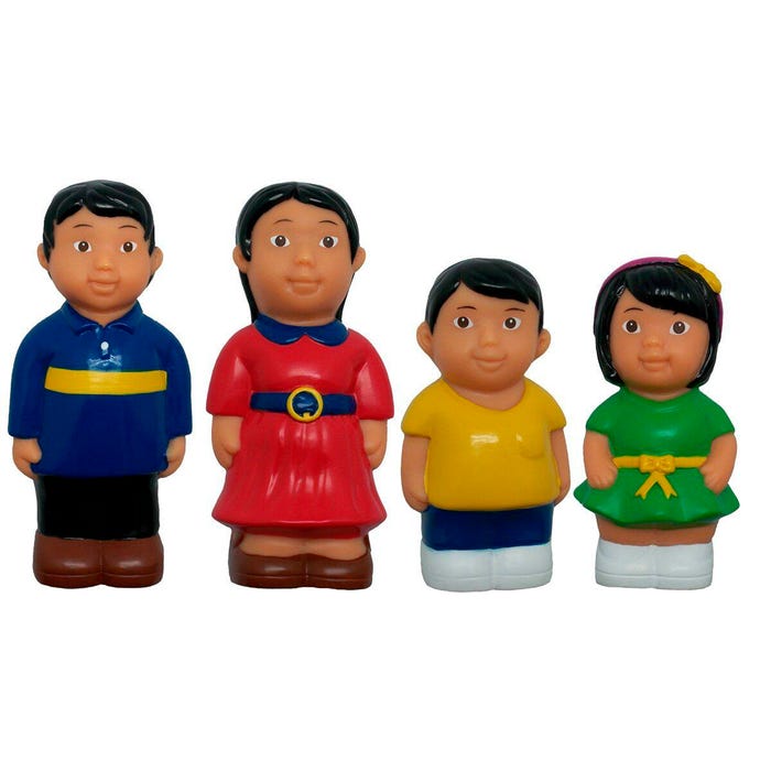 Get Ready Kids Figurines, 5 Inches, Asian Family, Set of 4