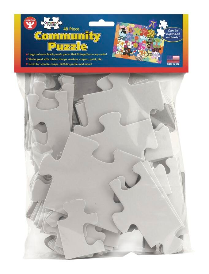 Image for Hygloss Blank Community Puzzle, 20 x 28 Inches, 48 Pieces from School Specialty