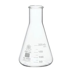 United Scientific Erlenmeyer Flask, Narrow Mouth, Borosilicate Glass, 250ml, Item Number 2089974