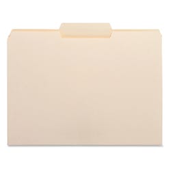 Business Source File Folder, Letter Size, 1/3 Center Cut Tabs, Manila, Pack of 100