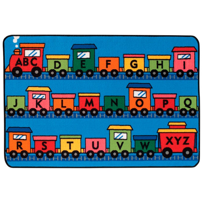 Carpets for Kids KID$Value Alphabet Train Carpet, Rectangle