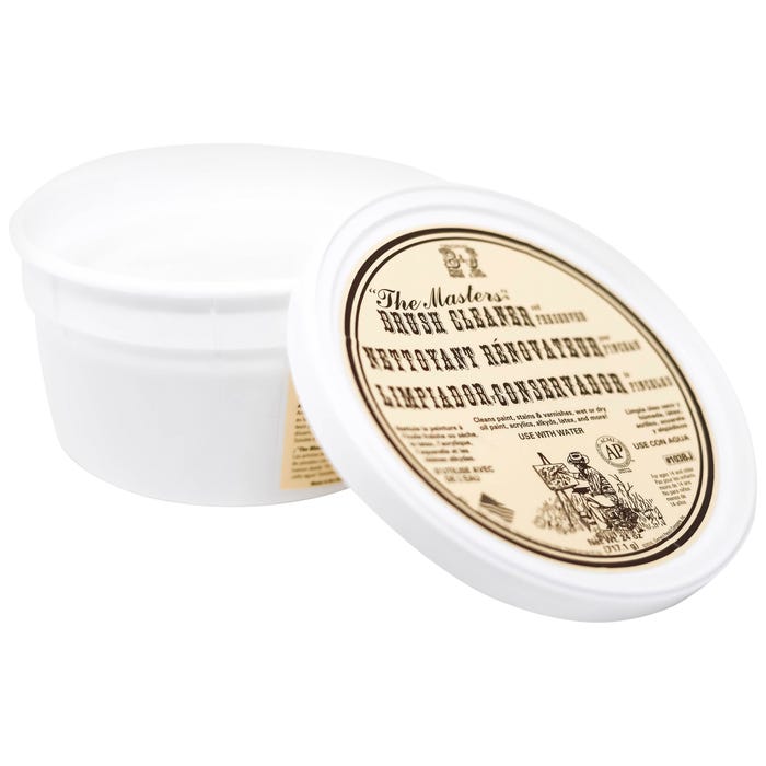 The Masters Non-Toxic Water Soluble Brush Cleaner and Preserver, 24 oz Tub, Lemon Scented