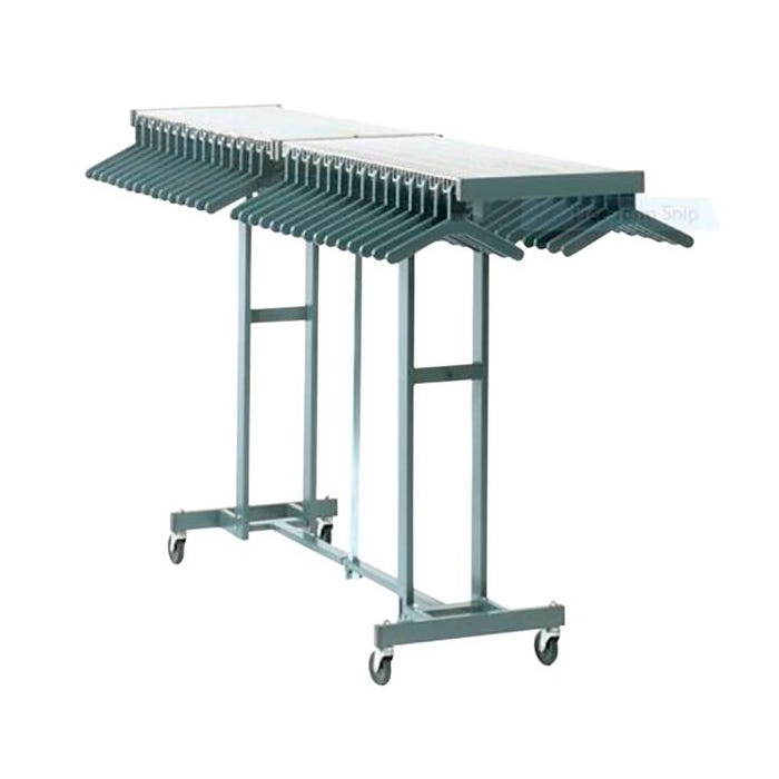 Magnuson Mega Rak Hanger Style Portable Folding Coat Rack, 97 x 25 x 60 Inches, 100 Hangers, Gray