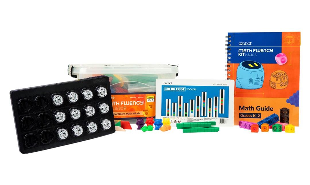Ozobot Evo Math Fluency Kit, 12 Bots, Grades K to 2