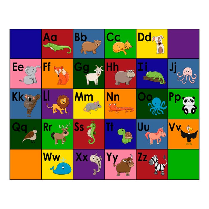 Childcraft Alphabet Friends Carpet, Rectangle