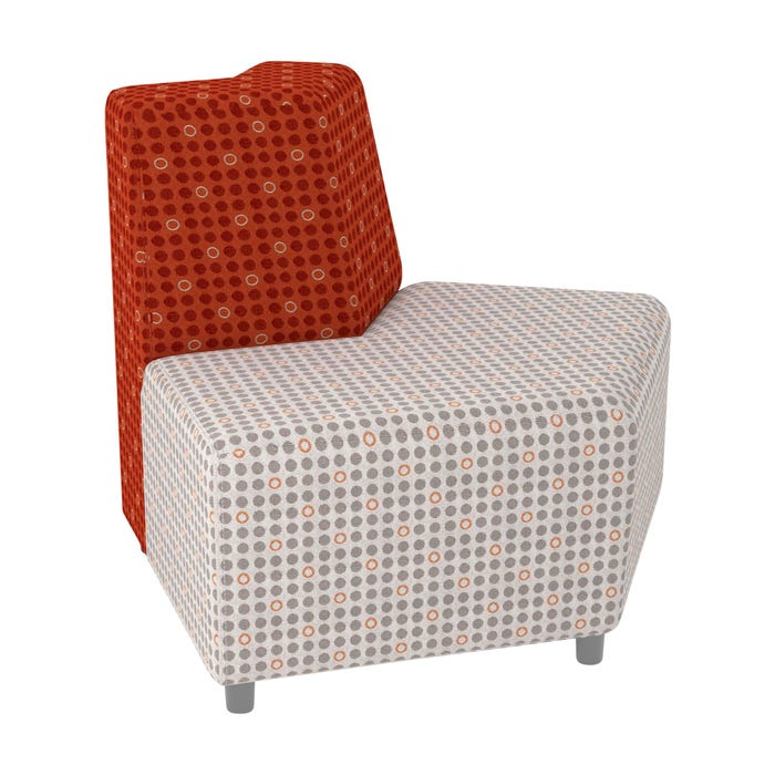 Classroom Select Soft Seating NeoLounge Loveseat with 60-Degree Outward Curve, 2 Color, 46 x 31 x 35 Inches