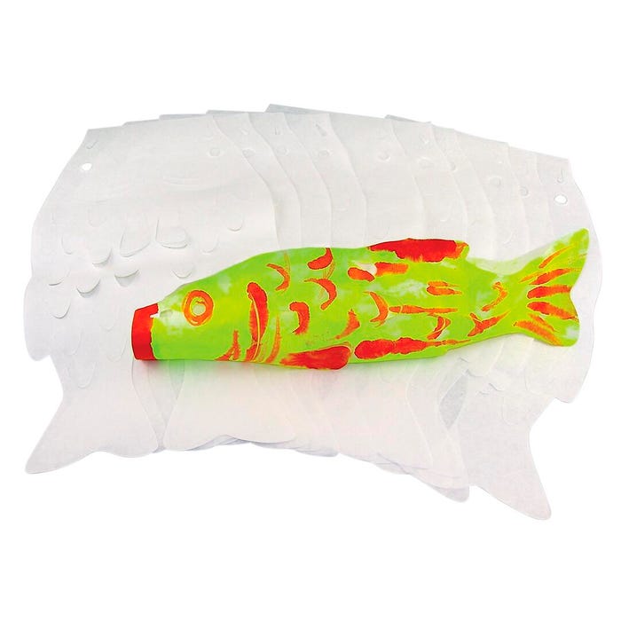 Roylco Japanese Carp Windsock Activity Kit, 6 x 10 Inches, Pack of 24