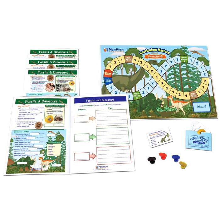 NewPath Learning Fossils & Dinosaurs Learning Center Game, Grades 1 to 2