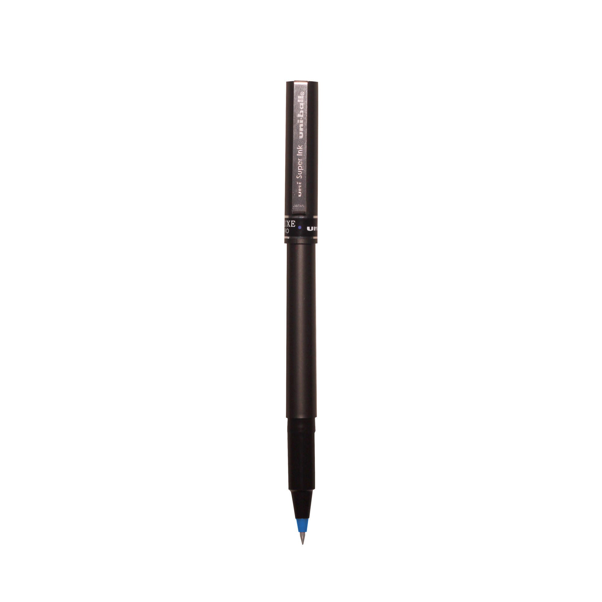 uniball Deluxe Roller Ball Stick Pen, 0.5 mm Micro Tip, Blue Ink 026064