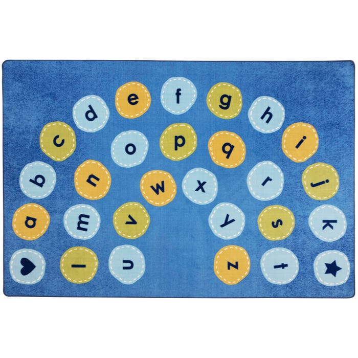 Carpets for Kids Calming Colors Arch Alphabet Seating Carpet, Rectangle