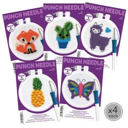 Design Works Crafts Punch Needle Embroidery Classroom Kit, Set of 20