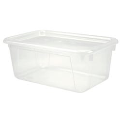 School Smart Storage Tote and Lid, 8 x 12-3/8 x 5-3/8 Inches, Translucent 2088371