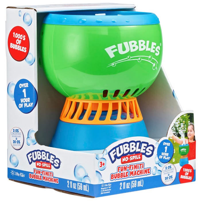 Fubbles No-Spill Fun-Finiti Bubble Machine