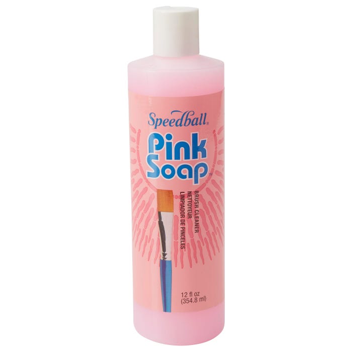 Speedball Pink Soap Brush Cleaner, 12 Ounces