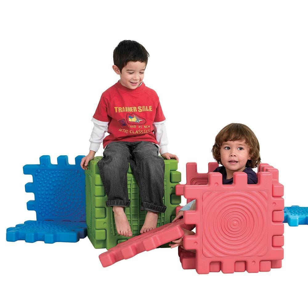 Tactile Squares, Assorted Colors, Set of 6 2121253